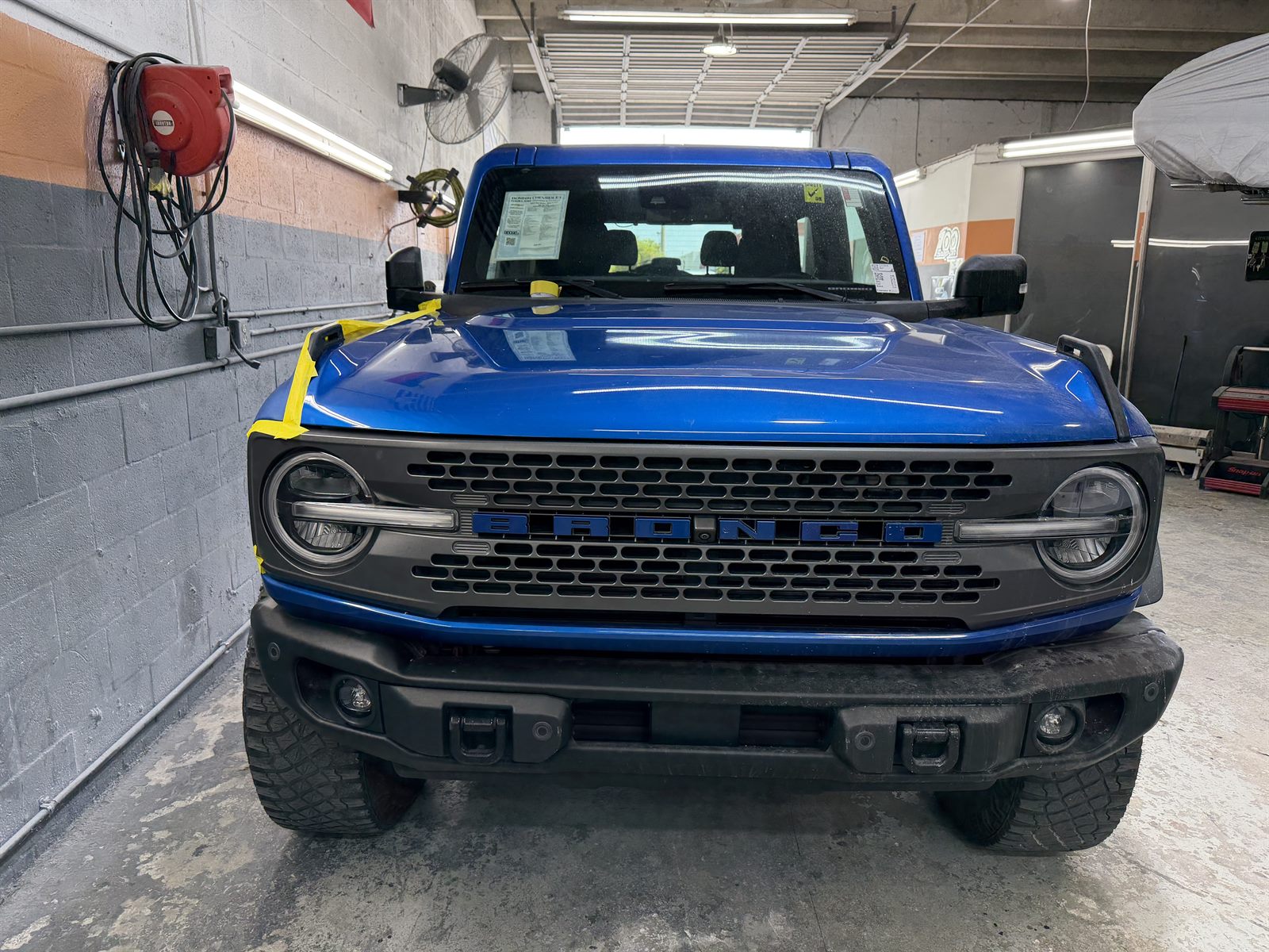 Ford Bronco prepped for paint at Automotive World Collision Center